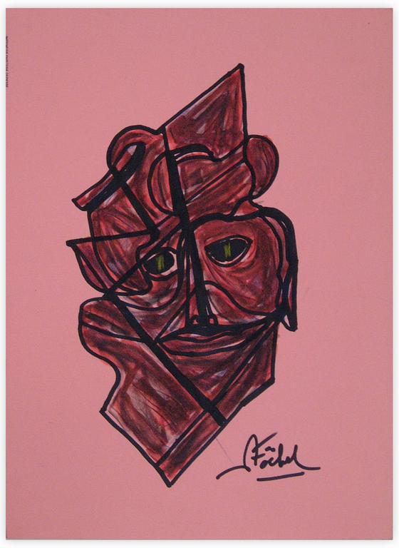 Catalogue raisonné, Edgar Stoëbel, abstract face — 