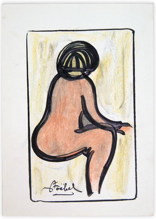 Catalogue raisonné, Edgar Stoëbel, femme nue de profil — 