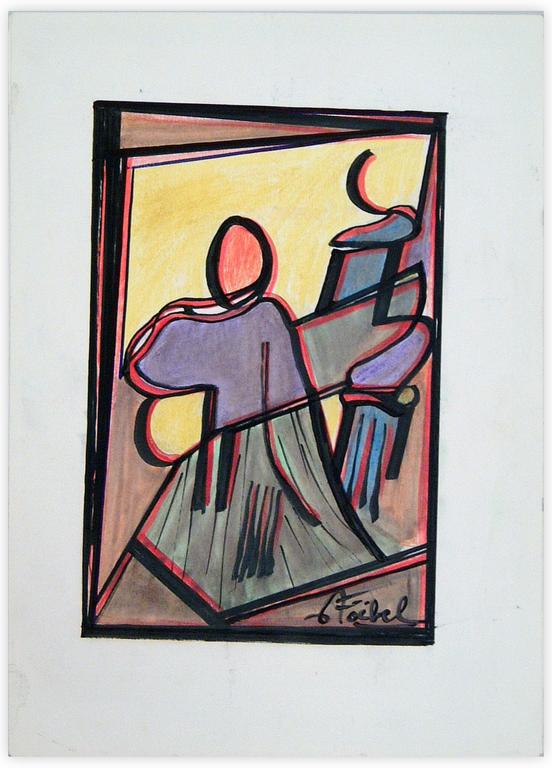 Catalogue raisonné, Edgar Stoëbel, abstract scene — 