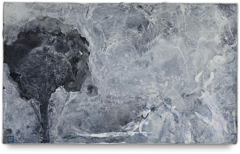 Catalogue raisonné, Patrick Baillet, Arbre noir sur fond gris - 2018