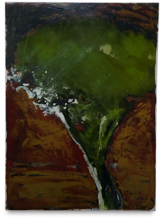 Catalogue raisonné, Patrick Baillet, ARBRE VERT SUR FOND ROUGE - 2020