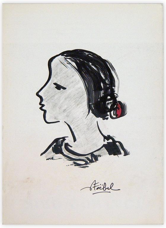Catalogue raisonné, Edgar Stoëbel, portrait féminin (profil) — 