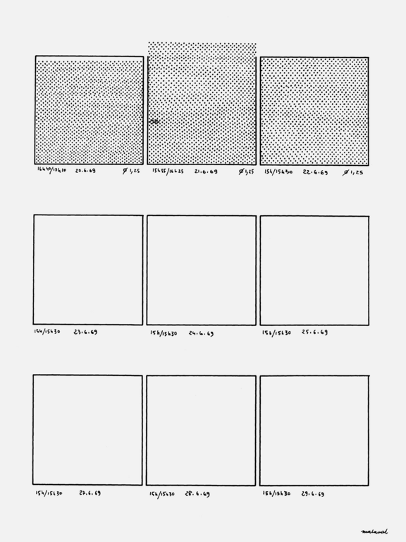 Catalogue raisonné, Robert Malaval, 100 demi-heures de dessin quotidien, planche 10 - 1969