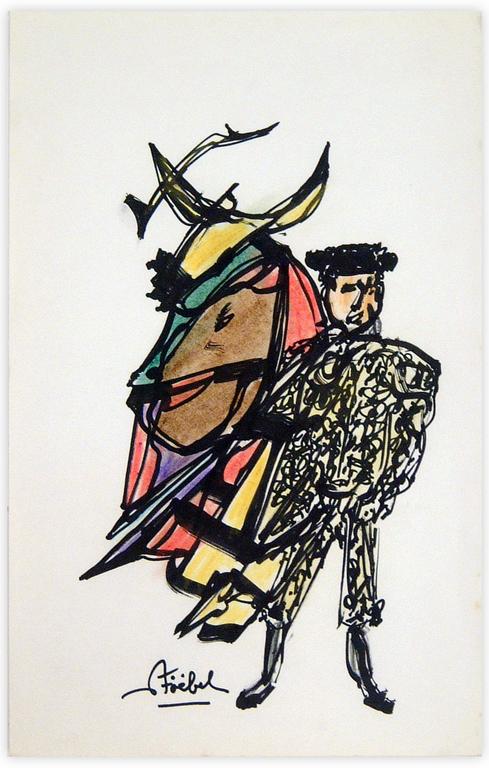 Catalogue raisonné, Edgar Stoëbel, "el matador" "tauromachie" "l'habit de feu" — 
