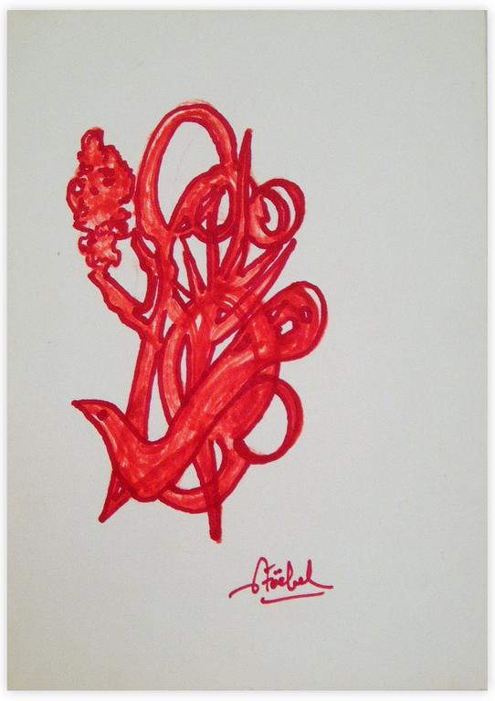 Catalogue raisonné, Edgar Stoëbel, abstract - "flower & bird" — 