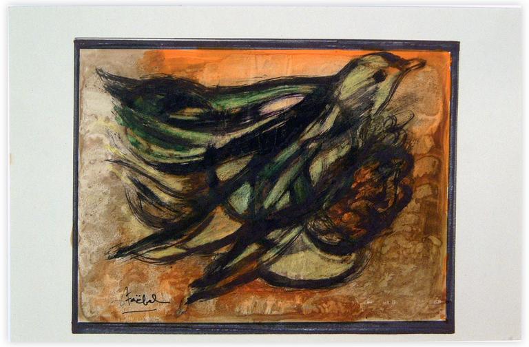 Catalogue raisonné, Edgar Stoëbel, orange bird — 