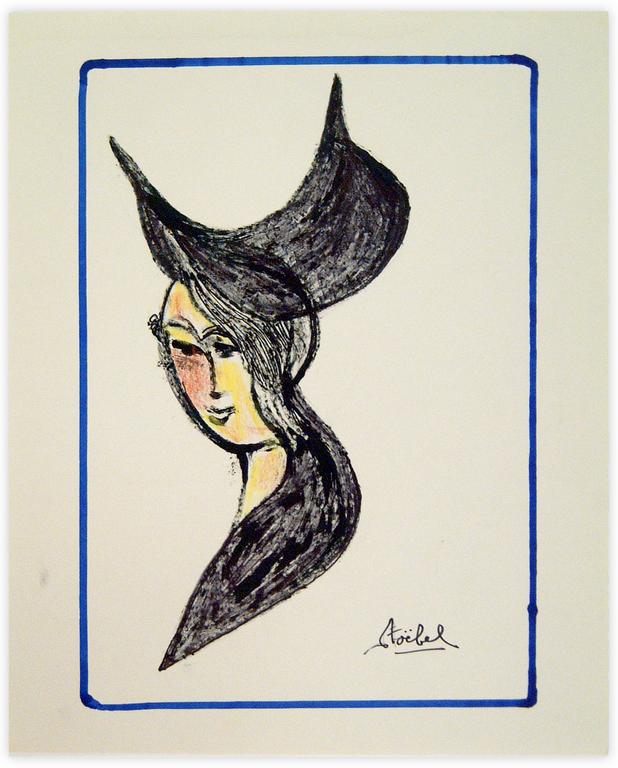 Catalogue raisonné, Edgar Stoëbel, femme coiffée — 