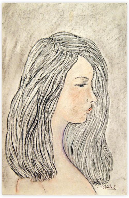 Catalogue raisonné, Edgar Stoëbel, Twins ? - (droit) profil de femme (buste) — 