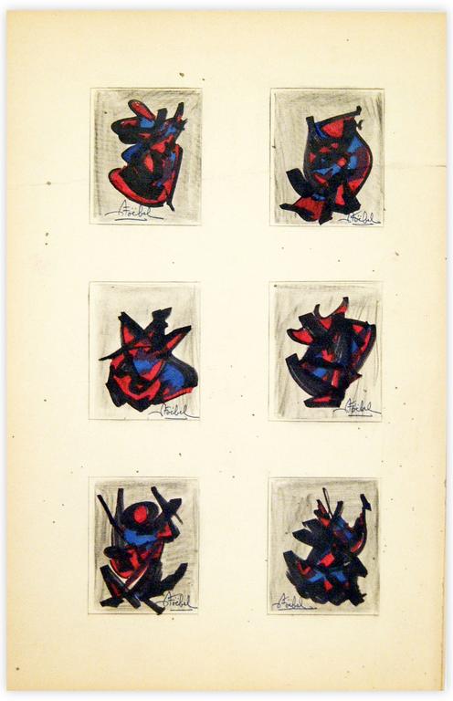Catalogue raisonné, Edgar Stoëbel, abstract in 6 parts — 