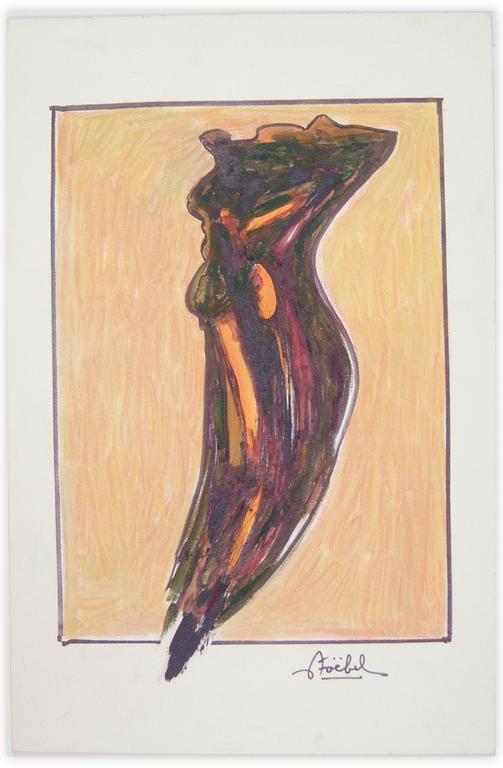 Catalogue raisonné, Edgar Stoëbel, abstract orange — 