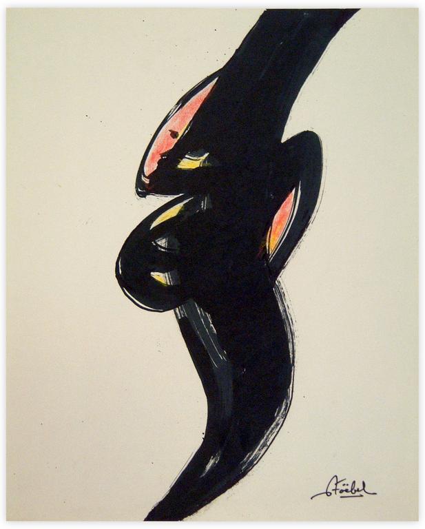 Catalogue raisonné, Edgar Stoëbel, abstract feminin form — 