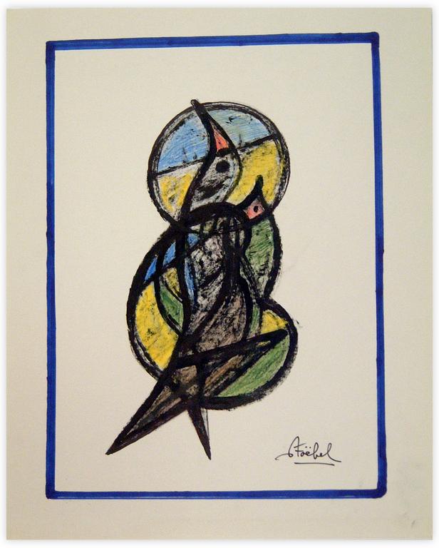 Catalogue raisonné, Edgar Stoëbel, "seabird 'n fish" "flying fish" — 