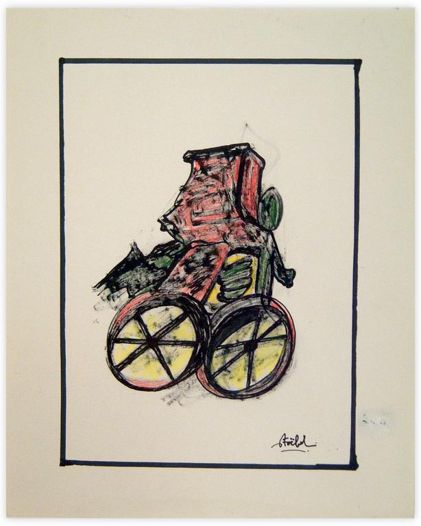 Catalogue raisonné, Edgar Stoëbel, abstract car (ça doit sûrement être "char", donc character…) — 