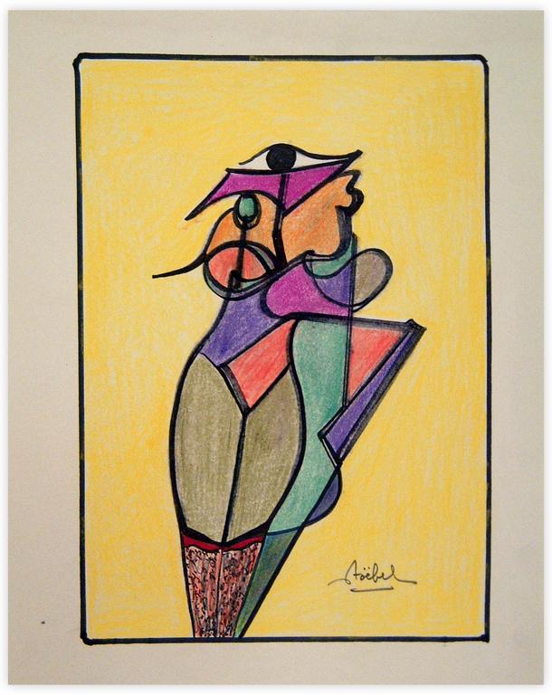 Catalogue raisonné, Edgar Stoëbel, woman's eye in yellow — 