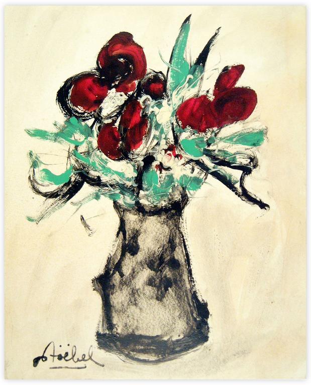 Catalogue raisonné, Edgar Stoëbel, nature morte (fleurs) — 