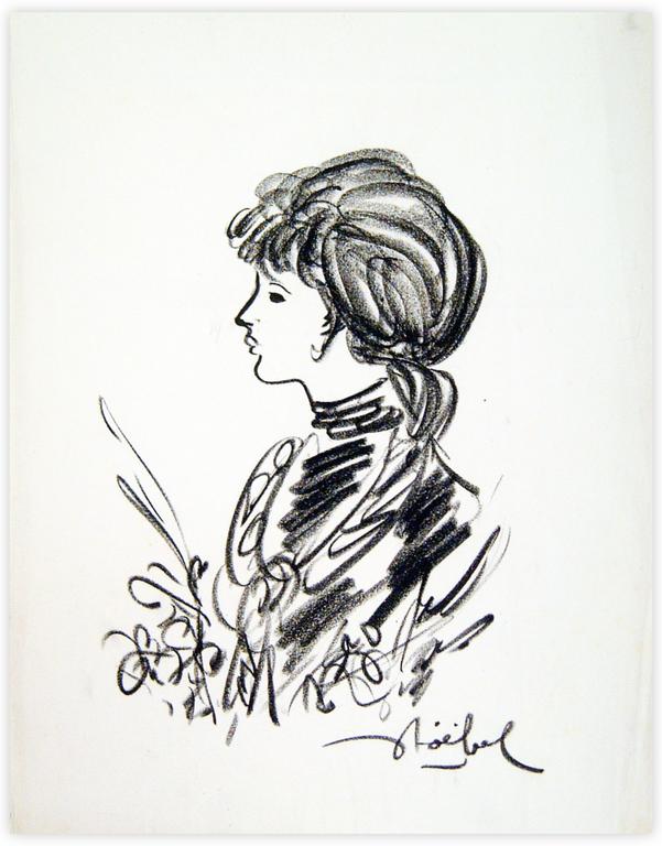 Catalogue raisonné, Edgar Stoëbel, femme de profil — 