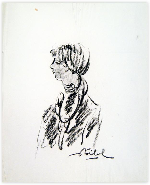 Catalogue raisonné, Edgar Stoëbel, femme de profil — 