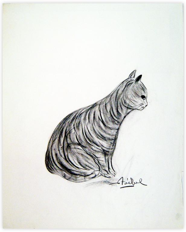Catalogue raisonné, Edgar Stoëbel, chat — 