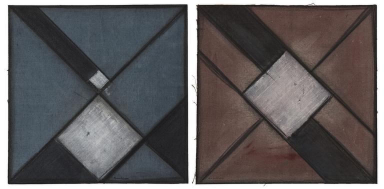 Catalogue raisonné, Henri Maccheroni, Diptyque, Les Emblèmes de la ville - 1989