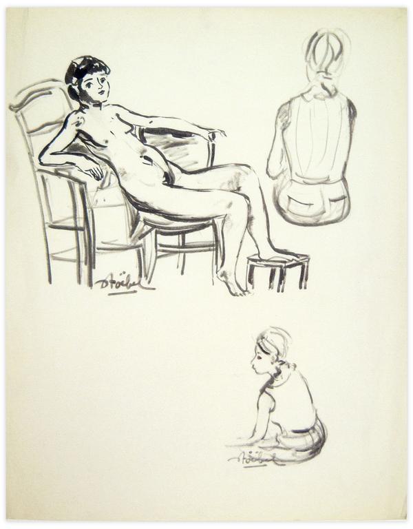 Catalogue raisonné, Edgar Stoëbel, étude - personnages — 