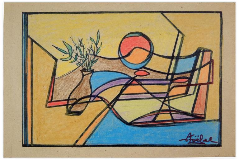 Catalogue raisonné, Edgar Stoëbel, abstract landscape — 