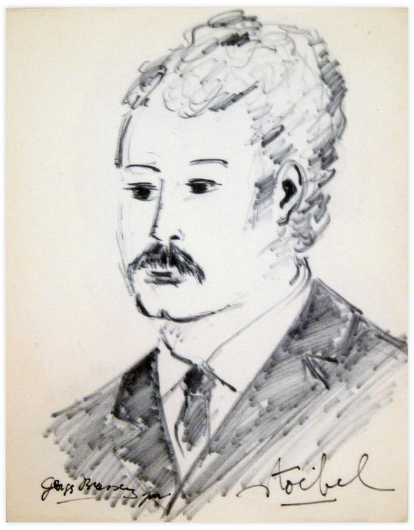 Catalogue raisonné, Edgar Stoëbel, portrait Georges Brassens — 