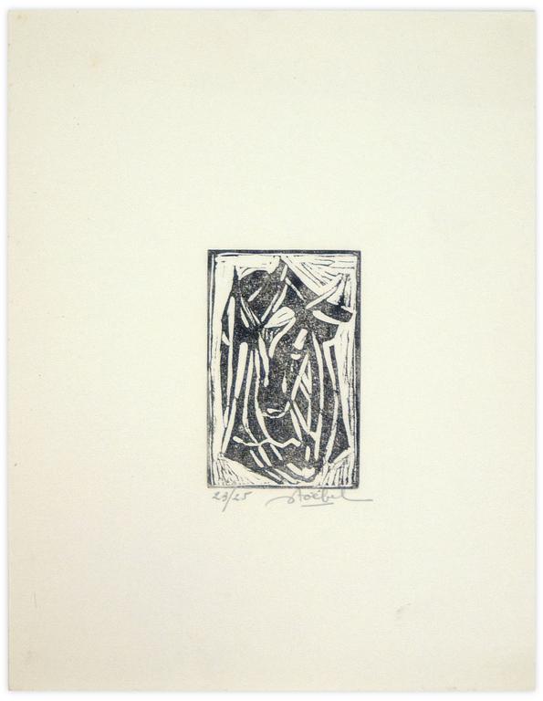 Catalogue raisonné, Edgar Stoëbel, linogravure 23/25 - Bovin — 