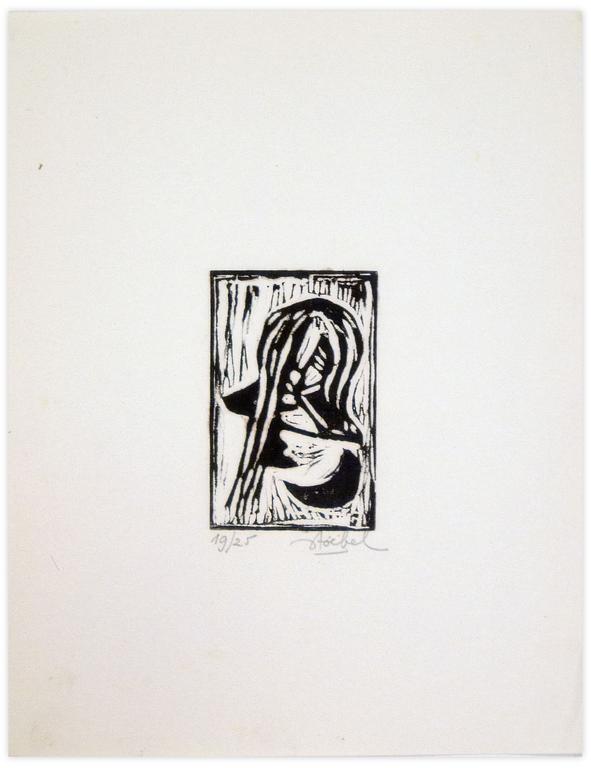 Catalogue raisonné, Edgar Stoëbel, linogravure 19/25 - abstract — 