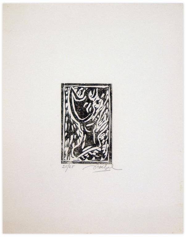 Catalogue raisonné, Edgar Stoëbel, linogravure 25/25 - abstract — 