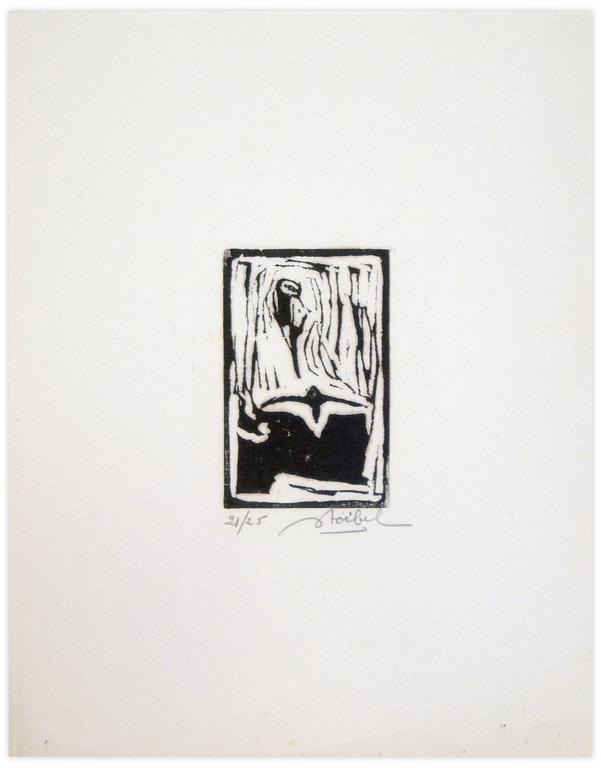 Catalogue raisonné, Edgar Stoëbel, linogravure 21/25 - abstract — 