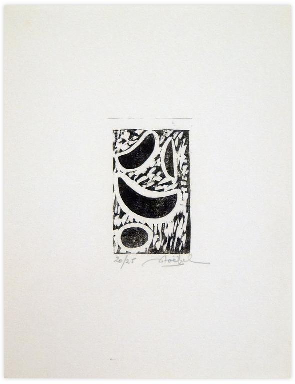 Catalogue raisonné, Edgar Stoëbel, linogravure 20/25 - abstract — 