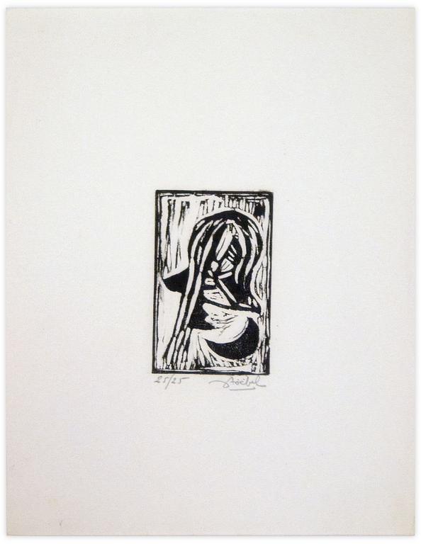 Catalogue raisonné, Edgar Stoëbel, linogravure 25/25 - abstract — 