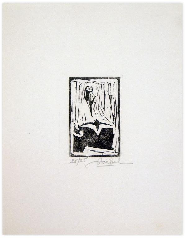 Catalogue raisonné, Edgar Stoëbel, linogravure 25/25 - abstract — 