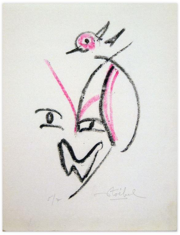Catalogue raisonné, Edgar Stoëbel, reproduction 5/7 - bird apparition — 