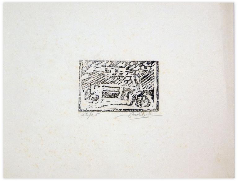Catalogue raisonné, Edgar Stoëbel, linogravure 22/25 - abstract — 