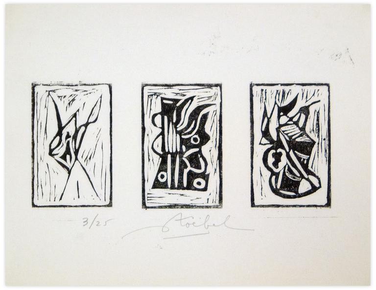 Catalogue raisonné, Edgar Stoëbel, 3/25 - abstract triptyque — 