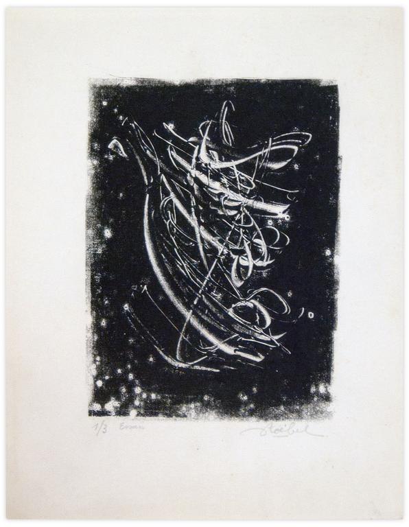 Catalogue raisonné, Edgar Stoëbel, 1/3 essai - abstract calligraphic — 