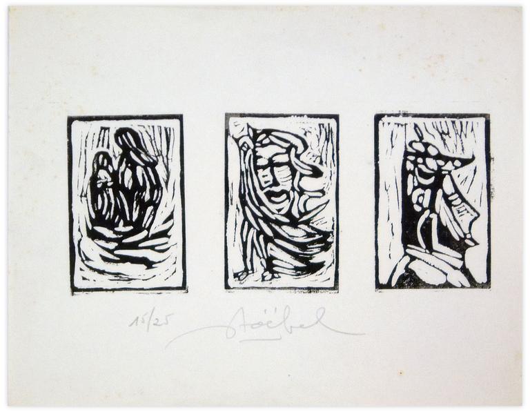 Catalogue raisonné, Edgar Stoëbel, lino 15/25 - triptyque — 
