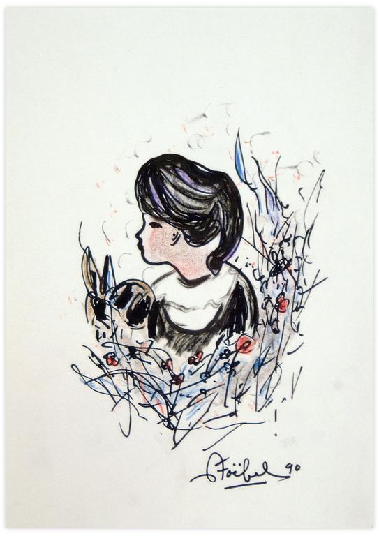 Catalogue raisonné, Edgar Stoëbel, la fille et le lapin — 