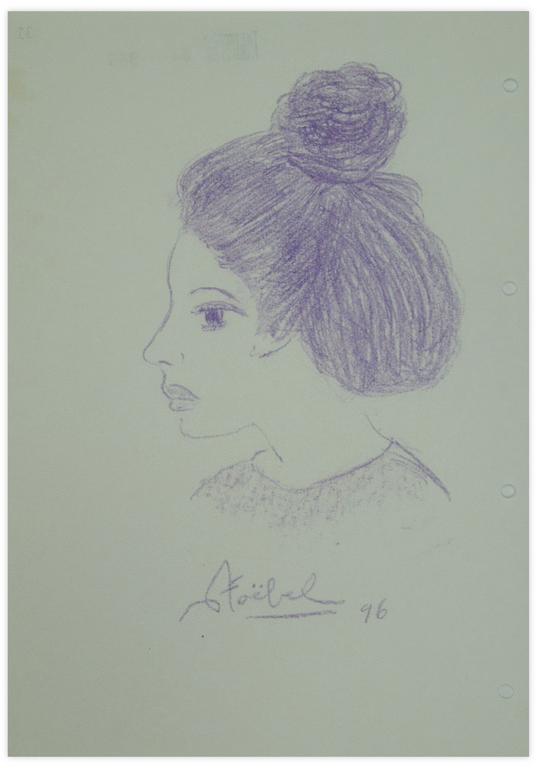 Catalogue raisonné, Edgar Stoëbel, profil au chignon — 