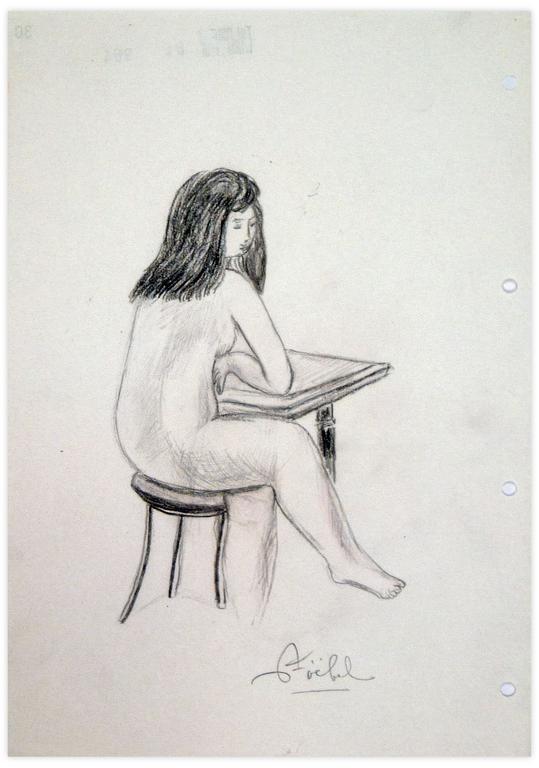 Catalogue raisonné, Edgar Stoëbel, nue à table — 
