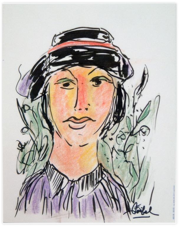 Catalogue raisonné, Edgar Stoëbel, portrait femme — 