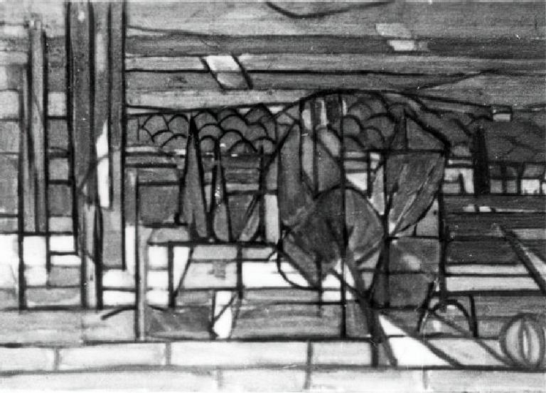 Catalogue raisonné, Hans Seiler, Vue de la terrasse, circa 1947