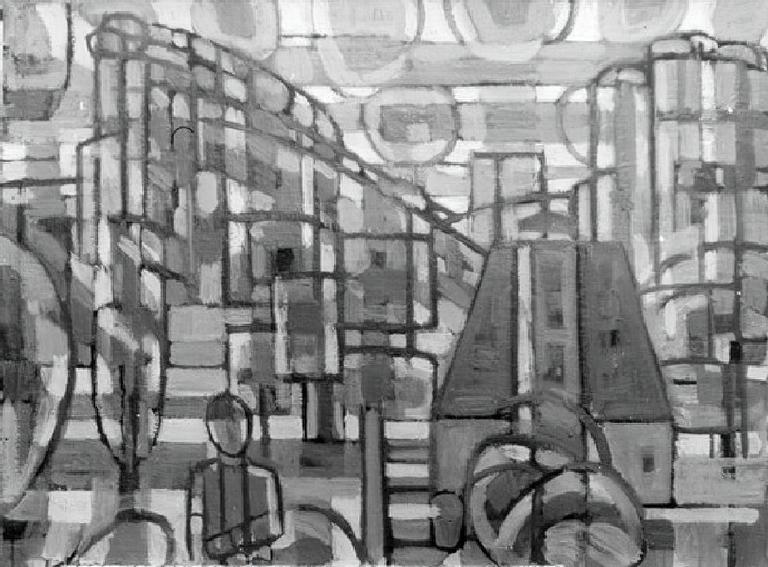 Catalogue raisonné, Hans Seiler, La ferme et personnage, circa 1947