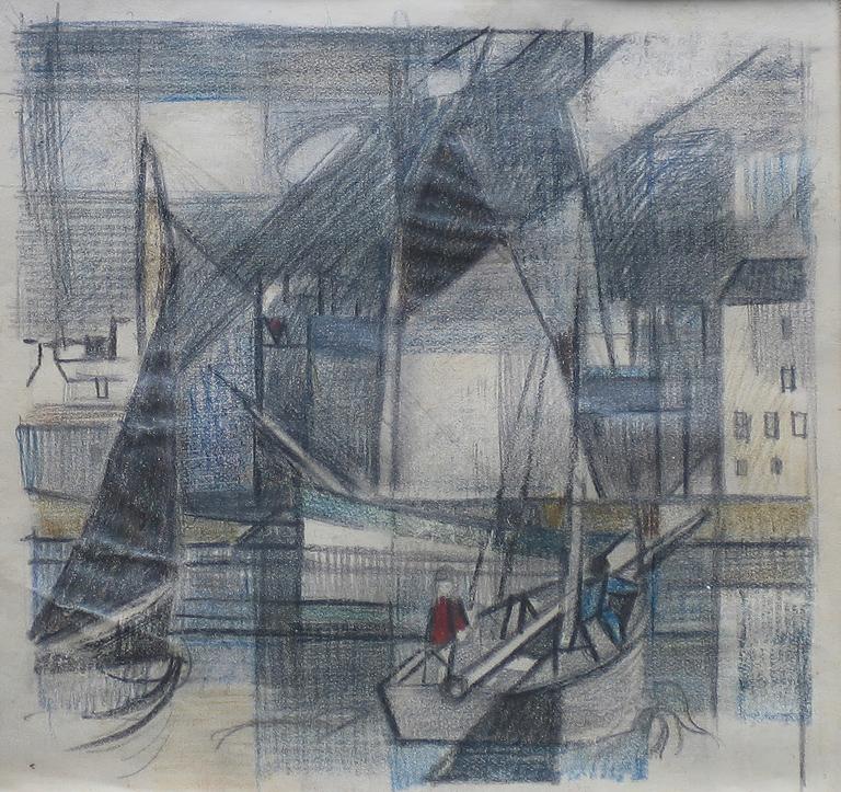 Catalogue raisonné, Hans Seiler, Bateaux de pêche, circa 1950