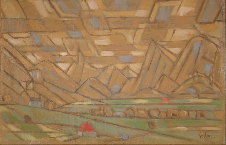 Catalogue raisonné, Hans Seiler, Montagnes à Gruyères, 1954