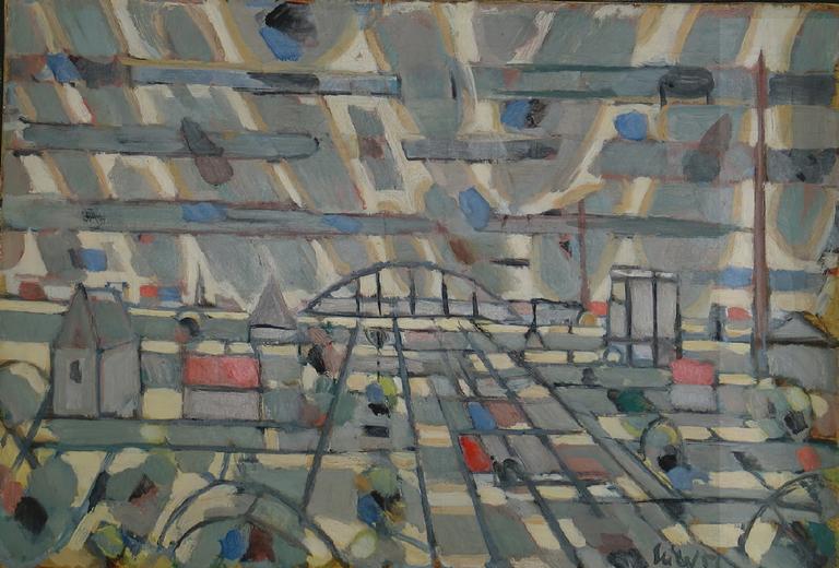 Catalogue raisonné, Hans Seiler, Le pont de fer (Nimègue), 1956