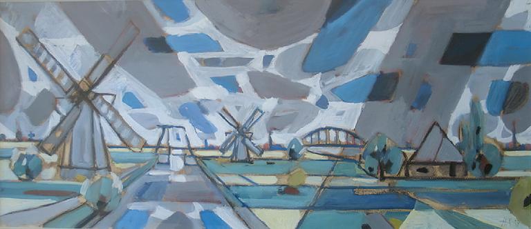 Catalogue raisonné, Hans Seiler, Deux moulins et deux ponts, 1957