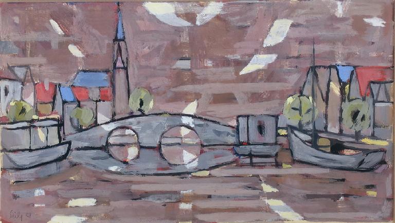 Catalogue raisonné, Hans Seiler, Petit pont à Amsterdam, 1958