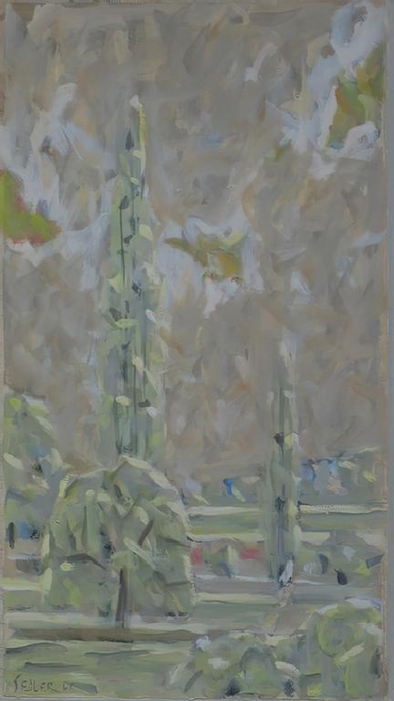Catalogue raisonné, Hans Seiler, Deux peupliers, 1966